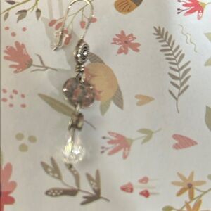 Silpada Silver and Clear Dangle Earrings